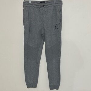 Air Jordan Gray Jogger Sweatpants with Logo Youth Size Large